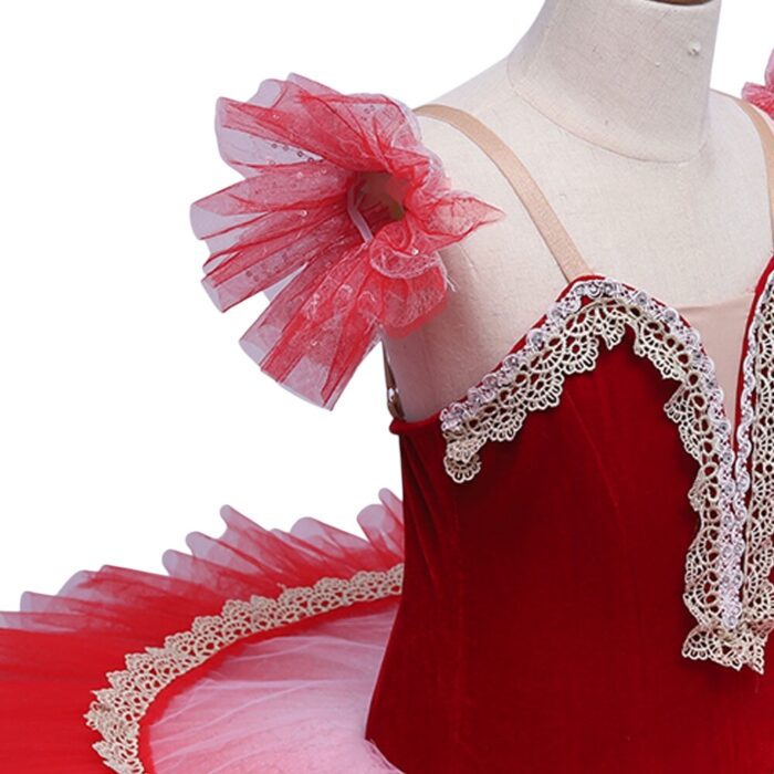Red Stretch Ballet Tutu - Image 4